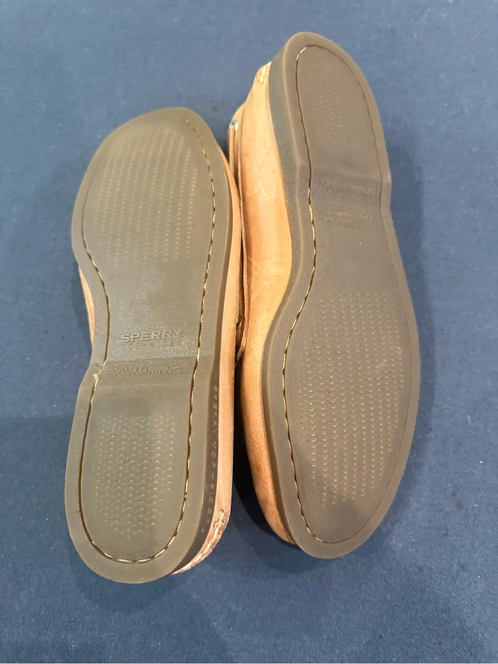 Sperry Men's Light Brown Suede Moc Toe Boat Shoes